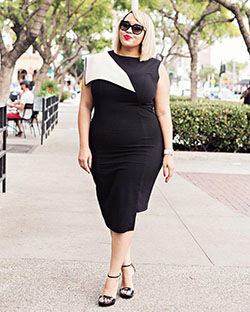 Little black dress, Modelo de tallas grandes, Ropa de tallas grandes: traje de talla grande,  blogger de moda  