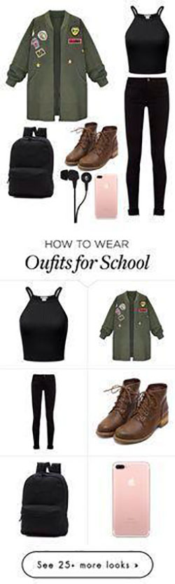 Qué usar con jeans negros: Genial cómo usar atuendos para la escuela... moda Mira más en fashionie.top/...: 