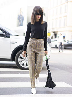 Trajes con pantalones estampados Polyvore: Semana de la moda de Milán Street Style | POPSUGAR Moda Foto 129: Estilo callejero,  pantalones estampados  