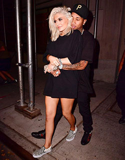 Kylie de noche en la ciudad de Nueva York con Tyga: 