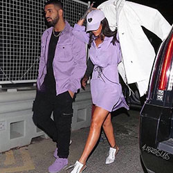 Trajes a juego inspirados en celebridades para parejas: Drake y Rihanna: 