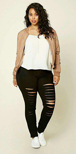 Mujer tallas grandes - Ropa para usar si tienes curvas: traje de jeans de niñas negras  