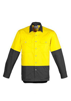 Syzmik Camisa industrial empalmada de alta visibilidad para hombre ZW122: camisa industrial  