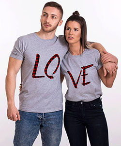 Juego de regalo para parejas, camisas Love Couples, juego de regalo para parejas a juego, idea de regalo para ...: 