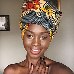 Envoltura de cabeza sudanesa. Black Girls Head tie, Sudán del Sur: 