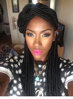 Black Girl Box trenzas, trenza francesa: Cabello con textura afro,  trenzas de caja,  peinados africanos,  peinados negros  