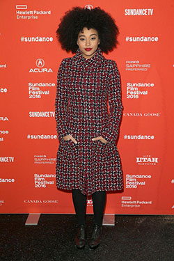 Festival de Cine de Sundance 2016. En Sundance, Amandla Stenberg es toda una adulta en Chanel: vestidos de alfombra roja,  El poder de Stenberg,  Fotos de poder  