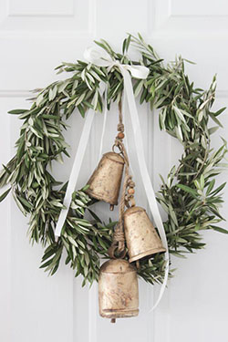 corona navideña de olivo: día de Navidad,  árbol de Navidad,  Decoración navideña  