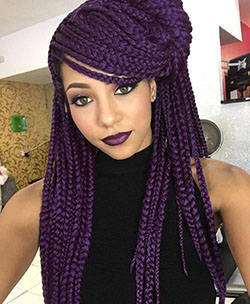 Black Girl Box trenzas, Rastas sintéticas: Cabello con textura afro,  Pelo largo,  trenzas de caja,  peinados africanos,  peinados negros  
