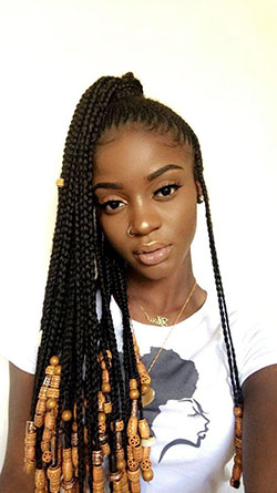 Peinados de chicas negras. Black Girl Caja de trenzas, Pelo negro: Cabello con textura afro,  peinados africanos,  Niñas negras,  peinados negros,  Peinados malos  