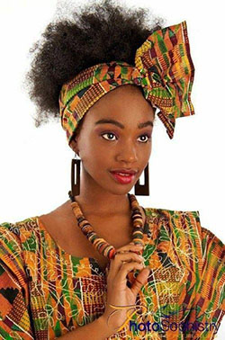 Corbata Black Girls Head, tela Kente: 
