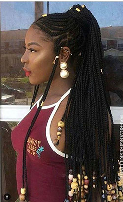 Black Girl Box trenzas, peinados africanos: Cabello con textura afro,  corte bob,  Ideas de peinado,  peinados africanos,  peinados negros,  Trenza francesa  