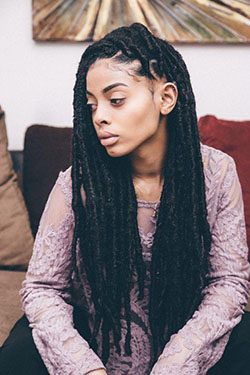 Black Girl Rastas sintéticas, trenzas Box: Cabello con textura afro,  trenzas de ganchillo,  peinados africanos,  peinados negros  