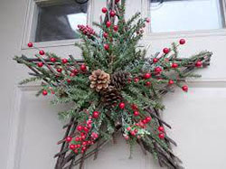 adornos navideños con ramitas: día de Navidad,  árbol de Navidad,  Decoración navideña,  Decoración navideña  