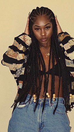 Black Girl Box trenzas, Trenzas de ganchillo: Cabello con textura afro,  peinados africanos,  peinados negros,  Trenza francesa  