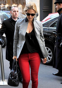 Elegantes Leggings Anticelulíticos con Push up y Cafeína + Vitamina E. la chaqueta gris suaviza el rojo y el negro: Pantalones ajustados,  Informal de negocios,  Blazer a cuadros,  pantalones rojos  