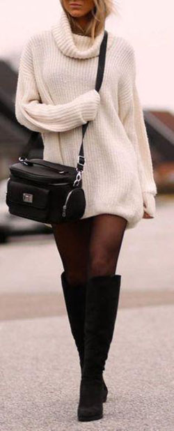 #invierno #moda / vestido de punto: 
