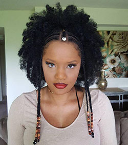 afro con trenzas, trenzas Black Girl Crochet, cabello con textura afro: trenzas de caja,  peinados africanos,  Peinado de chicas lindas  