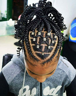 Black Girl Cabello con textura afro, cabello en la cabeza: Peinado Para Niñas  