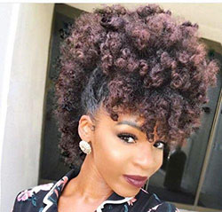Color de cabello humano, cabello con textura afro Black Girl, peinado Mohawk: Ideas para teñir el cabello,  Cabello corto,  corte pixie,  Peinado de chicas lindas  