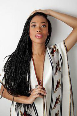 Black Girl Box trenzas, cabello con textura afro: corte bob,  Pelo largo,  Cuidado del cabello,  Peinado de chicas lindas  