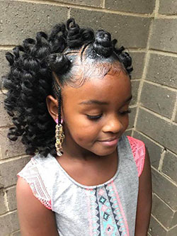 Black Girl Crochet trenzas, cabello con textura afro: Ideas de peinado,  Peinado Para Niñas,  estilo de los niños  