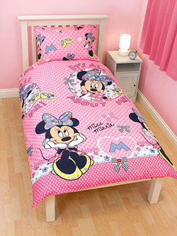 Juego de edredón individual, Minnie Mouse, Mickey Mouse: Ropa de cama para niños  