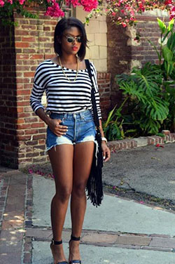 Traje casual de verano para mujeres negras.: Moda fresca,  blogger de moda,  Informal de negocios,  Mujeres negras,  Atuendos Funky,  Moda Para Niñas Negras  