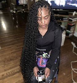Black Girls Caja trenzas Rastas sintéticas: Cabello con textura afro  