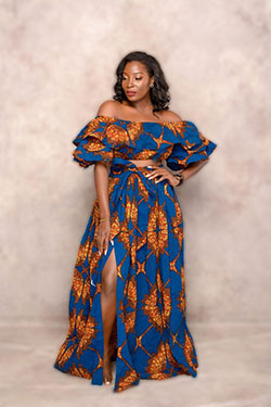 Vestido largo estilo Ankara: camarones asos,  vestido largo,  Trajes Africanos Tradicionales  