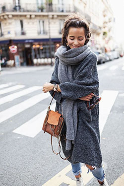 Gran moda de bufanda de invierno: Ropa y Accesorios,  trajes de invierno,  Ideas de ropa de calle,  Fotografía de moda  