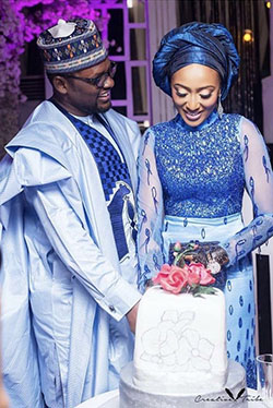 Trajes de boda a juego para parejas africanas: Vestido de novia,  Velos Religiosos,  Recepción de la boda,  Trajes africanos a juego  