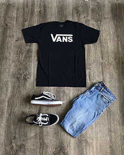 camiseta vans: moda grunge,  Atuendos Tumblr  