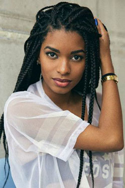 Estilos de cabello para mujeres negras.: Peluca de encaje,  Cabello con textura afro,  trenzas de caja,  Cabello corto,  Peinados Trenzados  