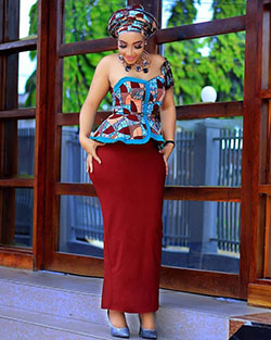 hermoso estilo africano: vestido largo ankara  