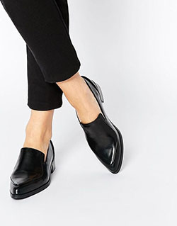 Zapatos planos en punta Miles de Asos: Zapato sin cordones,  Piso de ballet,  Zapatos deportivos,  zapatos de trabajo mujer  