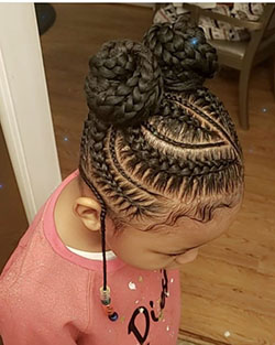 Peinados trenzados para niñas negras: Cabello con textura afro,  trenzas de caja,  Peinados Trenzados,  peinados de niños  