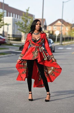 Vestido estampado africano con abrigo: vestido largo,  paño kente,  Vestidos Ankara  