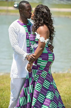 Coser ropa nigeriana para parejas.: Vestido de novia,  camarones asos,  Trajes africanos a juego  