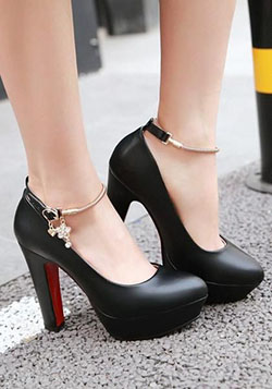 Estilete de tobillo de corte bajo simple: Zapato de tacón alto,  Zapato de salón,  Tacón de aguja,  Zapato plataforma,  zapatos de trabajo mujer  