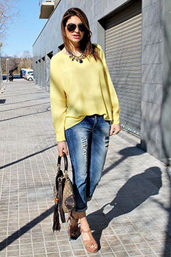 Outfit con camisa amarilla para mujer: Outfits Amarillo Niñas  