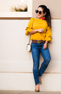 Moda de calle, Ropa casual: Outfits Amarillo Niñas  