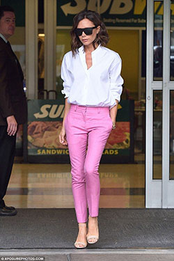 pantalon rosa victoria beckham: camisas,  Victoria Beckham,  David Beckham,  pantalón rosa  