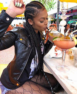 Black Girls Box trenzas, cabello con textura afro: Cabello con textura afro,  trenzas de caja,  Peinados Trenzados  