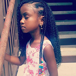 Peinados naturales para niños | Peinados naturales de mujeres negras: trenzas de caja,  peinados africanos,  peinado mohicano,  Trenza francesa,  Peinado Para Niñas  