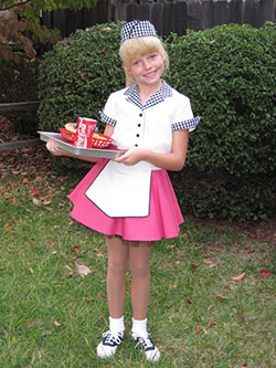 Bonito disfraz de camarera para niña: disfraz de Halloween,  trajes de fiesta,  Uniforme escolar,  Atuendos para el día de los ayudantes  