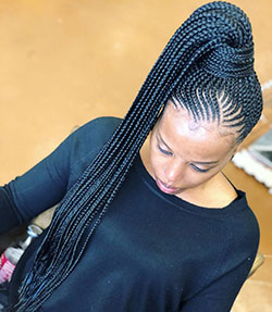 Ghana tejiendo estilos shuku 2019: trenzas de caja,  Peinados Trenzados  