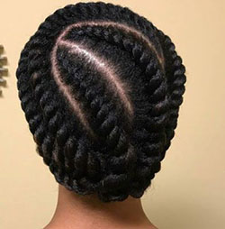 Trenzas de peinados naturales: Cabello con textura afro,  corte bob,  trenzas de caja,  Peinados Trenzados,  Cuidado del cabello,  Trenza francesa  