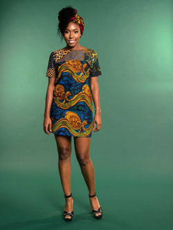 Estilos de vestidos sueltos con estampado africano: camarones asos  