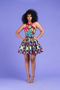 Modelo de moda, vestido africano, vestido de cóctel: vestidos de coctel,  vestidos africanos,  paño kente  